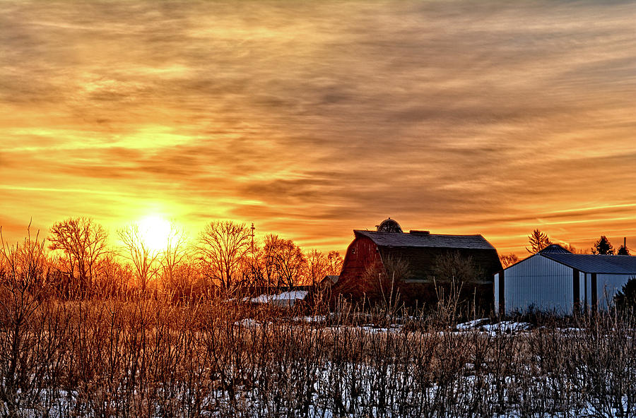 Iowa Winter Sunrise Photograph by Bonfire Photography