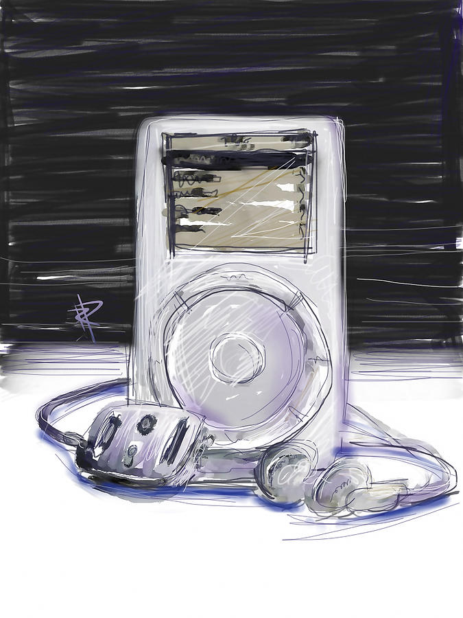 iPod Digital Art by Russell Pierce