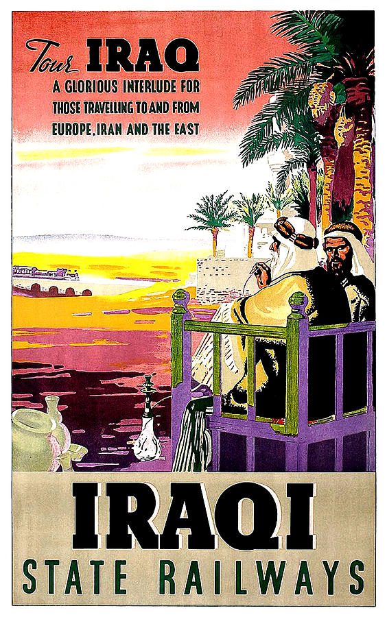 Vintage Painting - Iraq tour by state railway by Long Shot