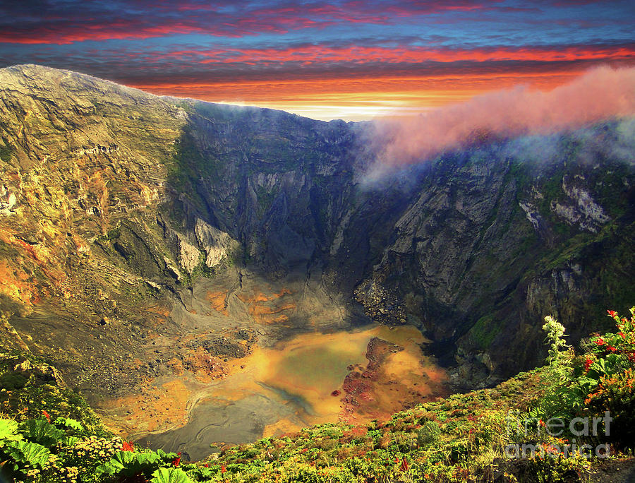 Irazu Volcano Crater - Costa Rica III Photograph by Al Bourassa