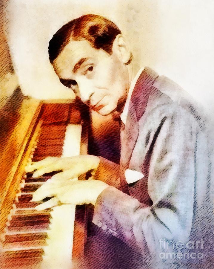 Hollywood Painting - Irving Berlin, Music Legend by Esoterica Art Agency