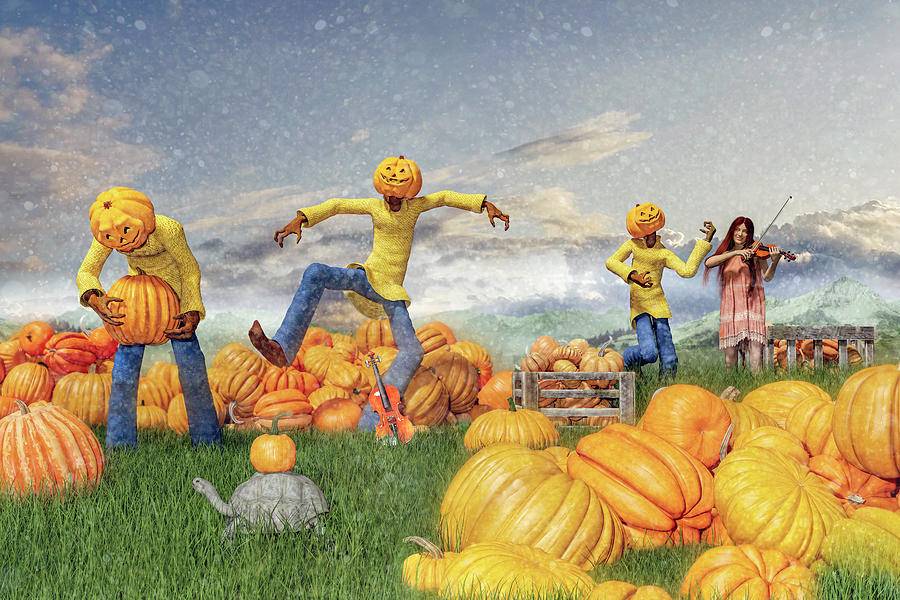 Ireland Jack Pumpkin Festival And Fiddle Fun Digital Art