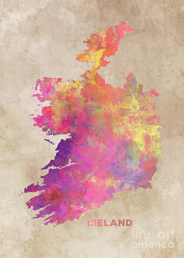 Ireland Map Digital Art