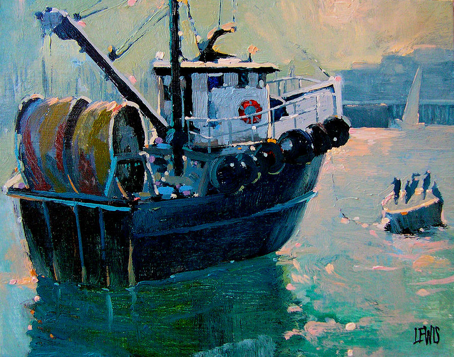 Boat Painting - Irenes Way by Robert Lewis