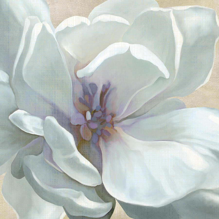 Macro Flower Painting - Iridescent bloom 2 by Carol Robinson