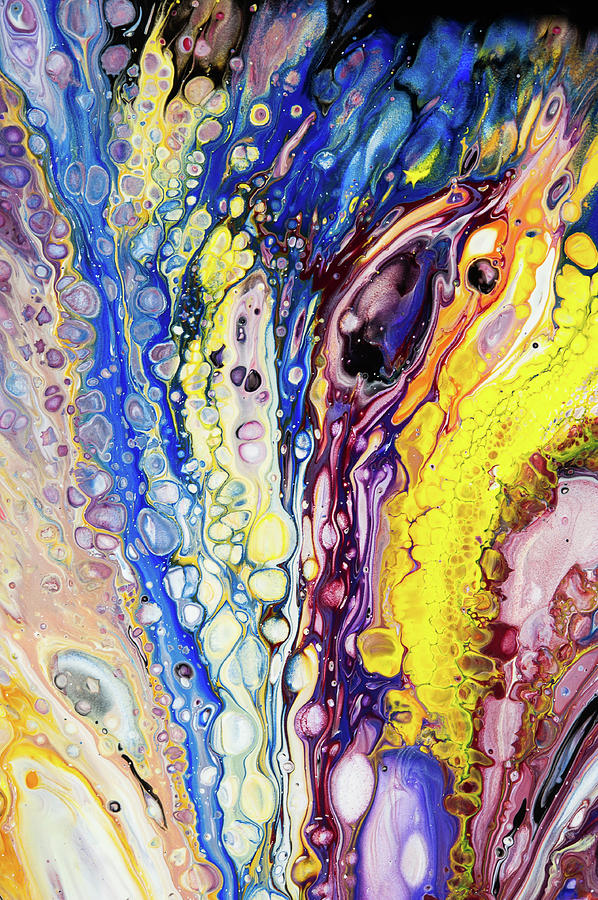 Acrylic Pouring Flip Cup With Iridescent Paints 