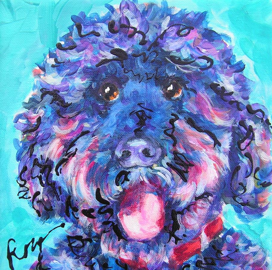 Irie Labradoodle Painting by Judy  Rogan