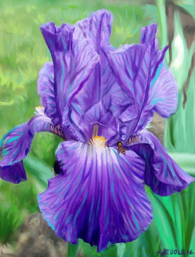 Iris Painting by Angela Weddle