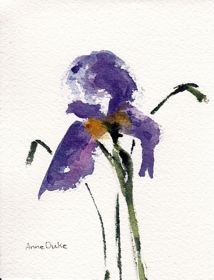 Iris  Painting by Anne Duke