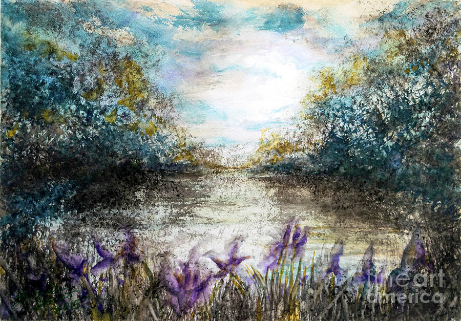 Iris Bayou Painting by Francelle Theriot