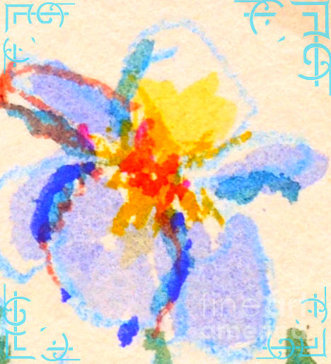 Iris bloom Digital Art by Carol Oufnac Mahan