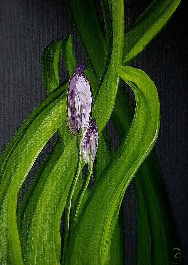 Iris Buds  49 Painting by Cheryl Nancy Ann Gordon