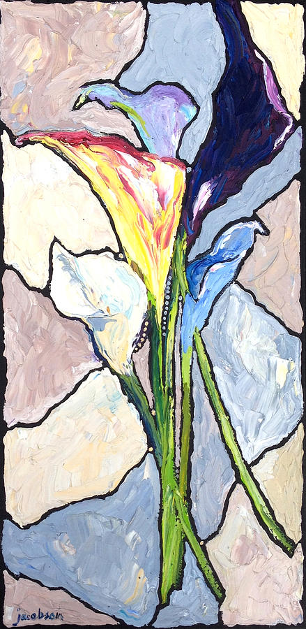Iris Painting by Carrie Jacobson