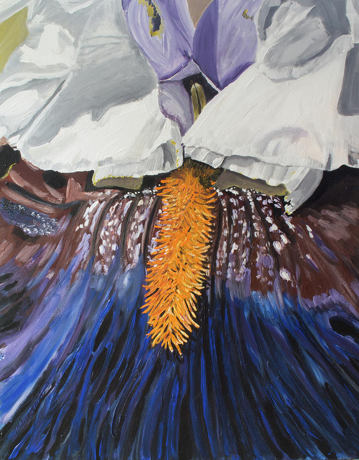 Iris Close Up Painting by MKD Lincoln