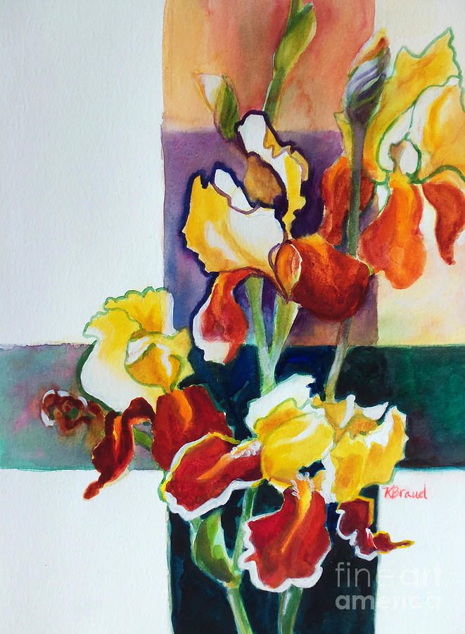 Flower Painting - Iris Cross 2015 by Kathy Braud