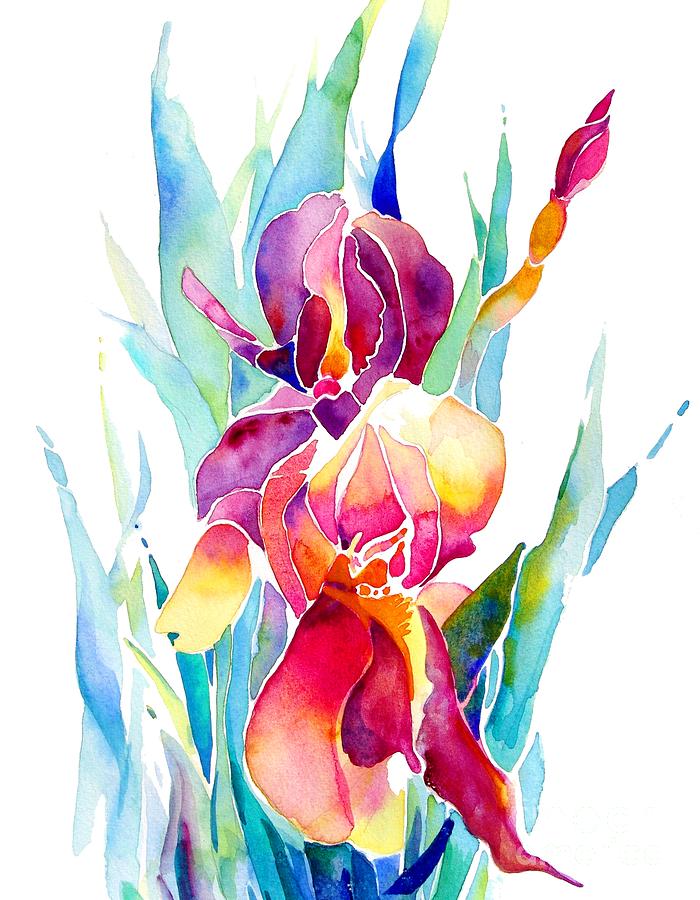 Iris Painting - Iris Designz by Jo Lynch