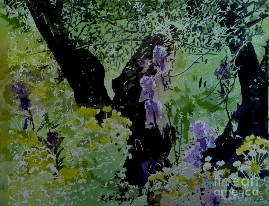 Iris e Olives en Provence Painting by Ralph Kingery