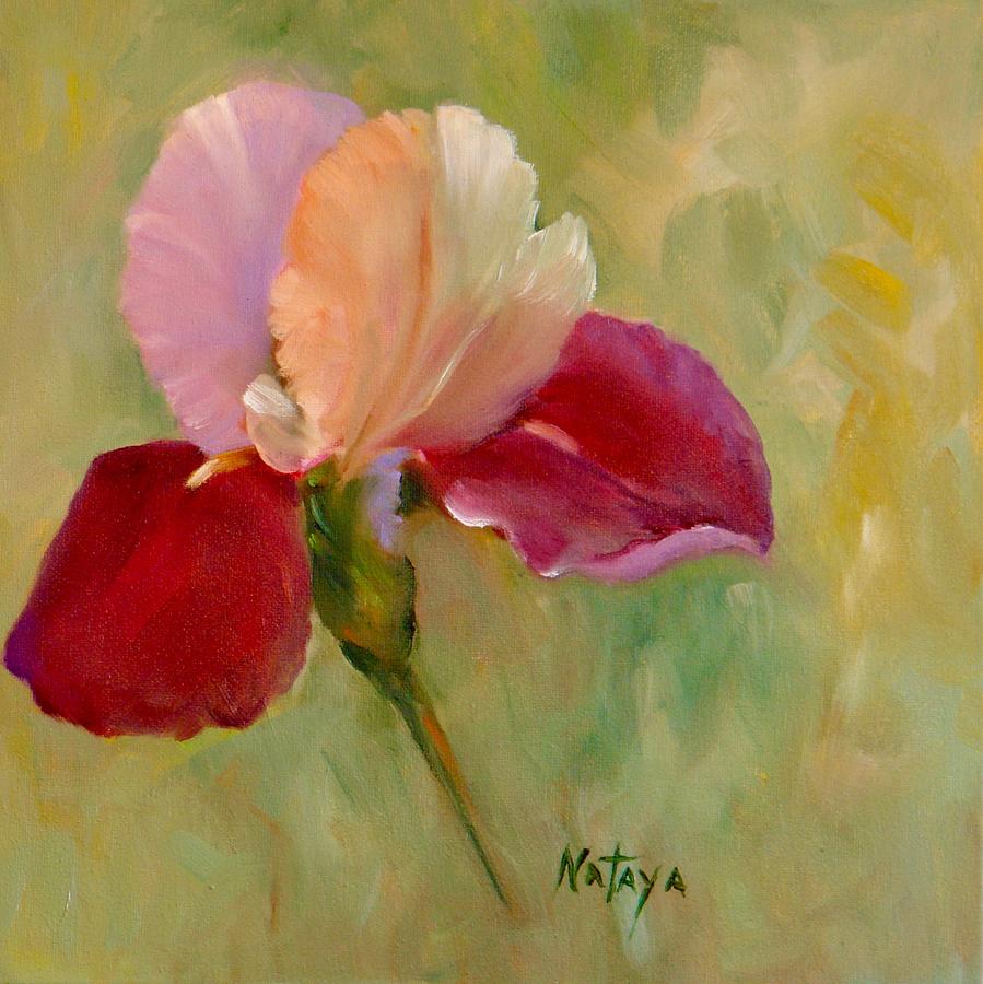 Iris Elegante Painting by Nataya Crow