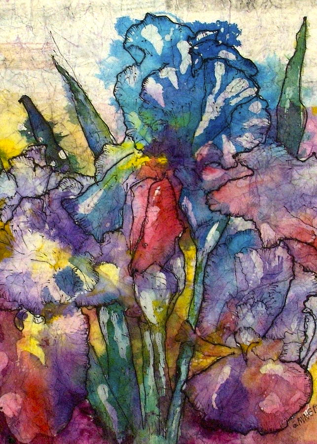 Iris Fantasy Painting by Gloria Avner