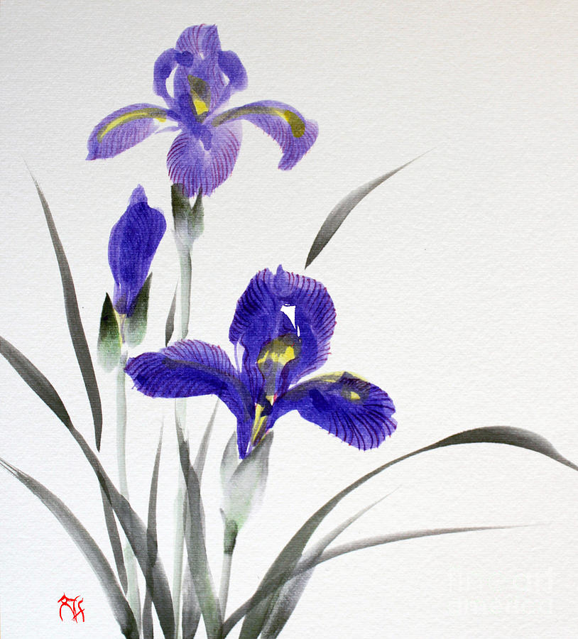 Iris Painting by Fumiyo Yoshikawa
