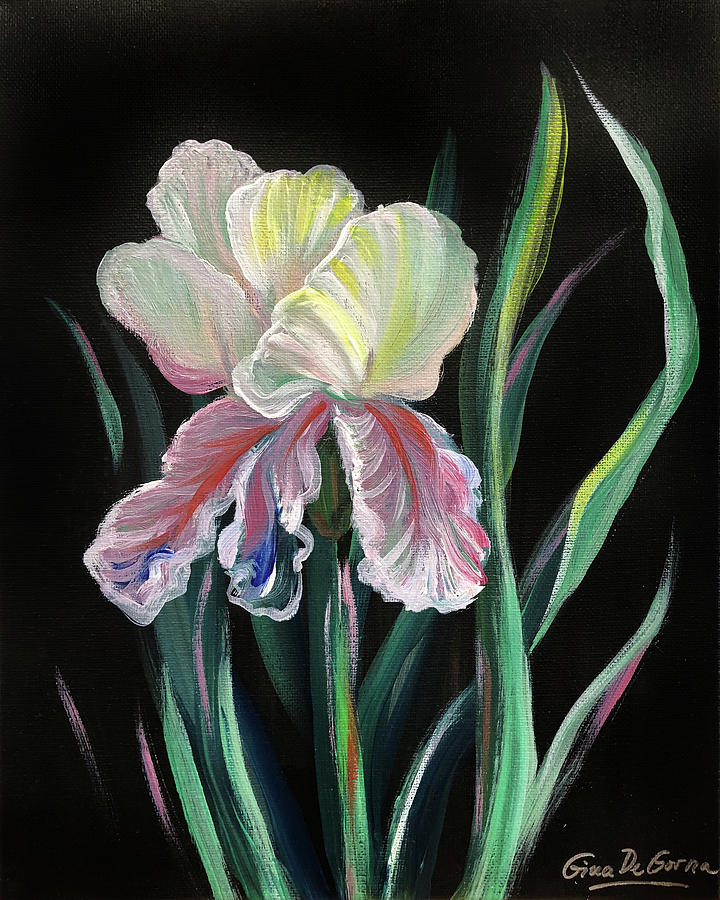 Iris Painting by Gina De Gorna