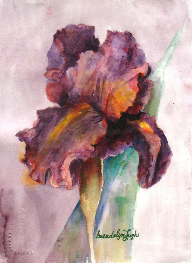 Iris Painting - Iris by Gwendolyn Leigh