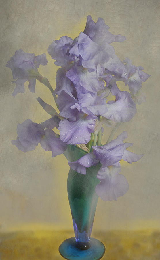 Iris in a vase Photograph by Jeff Burgess