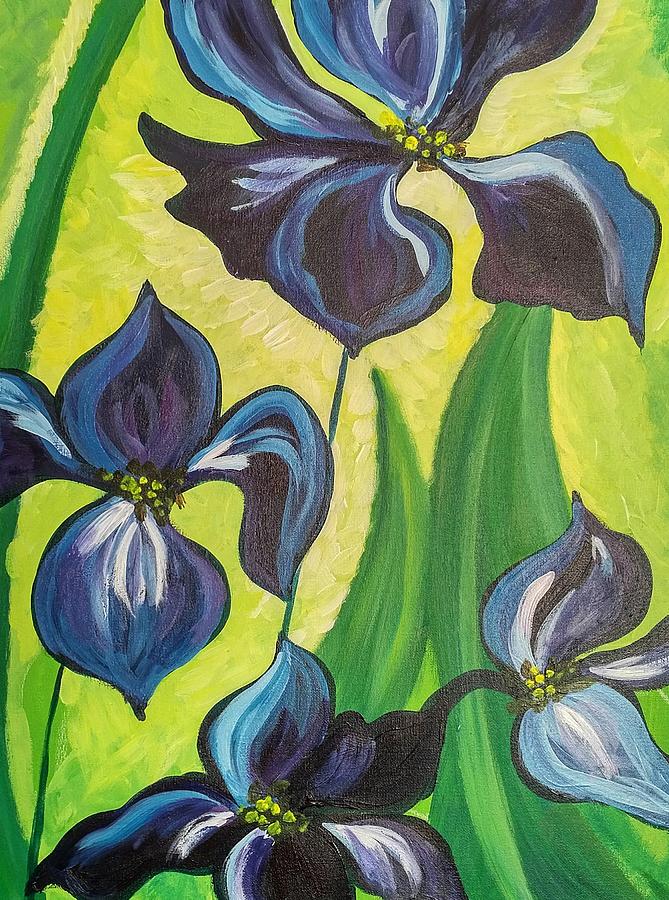 Iris in Spring Painting by Lynne McQueen