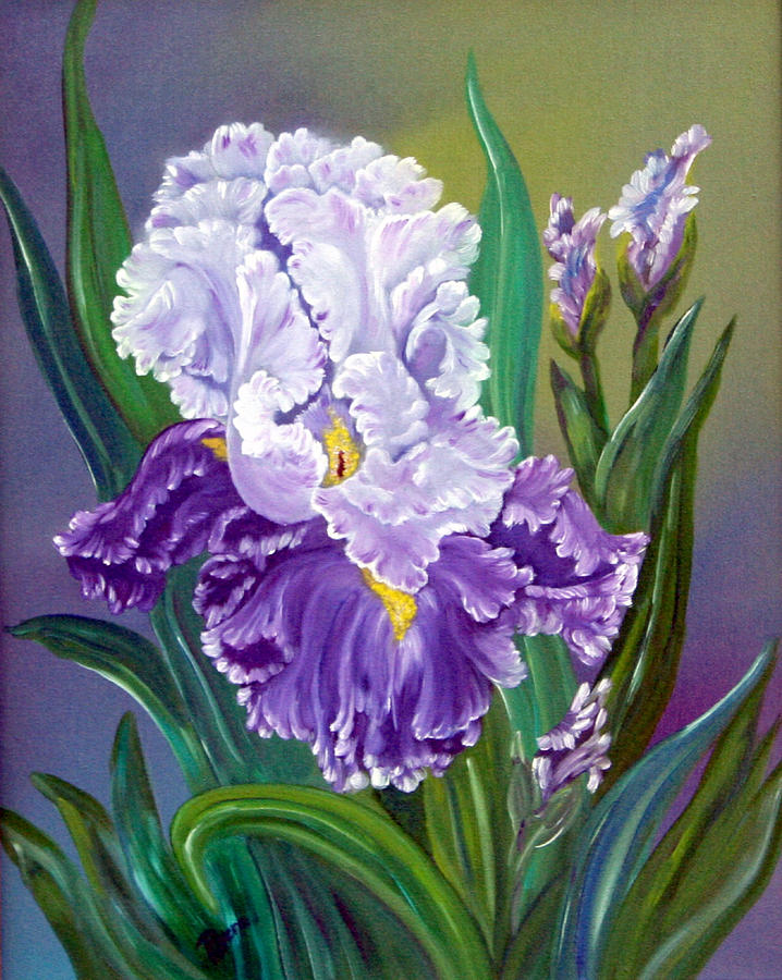 Iris Jewel Painting by Gwen Rose - Fine Art America