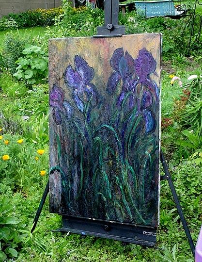 Iris Painting by Jody  Fallon