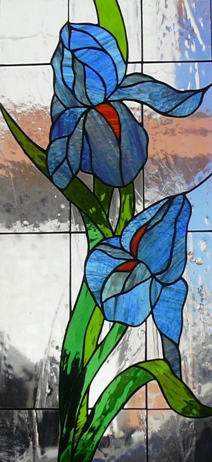 Iris Glass Art by Justyna Pastuszka