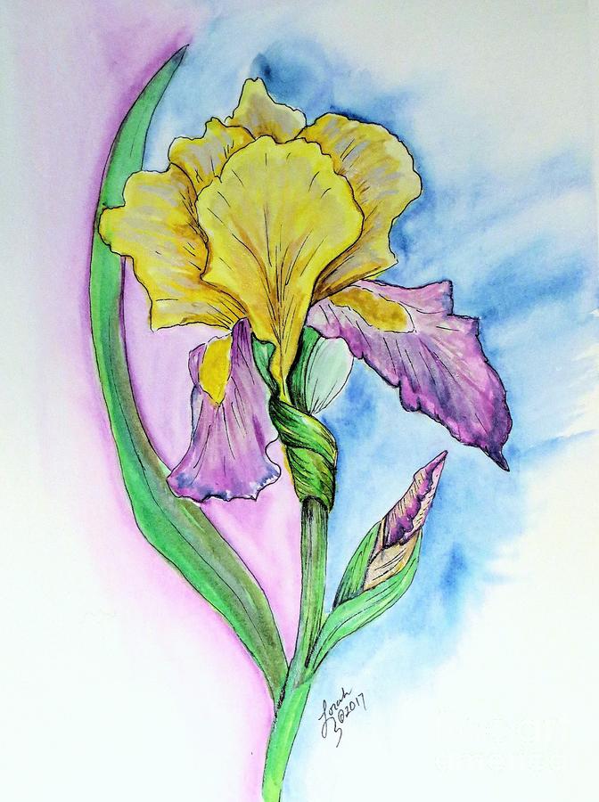 Iris Painting by Lora Tout