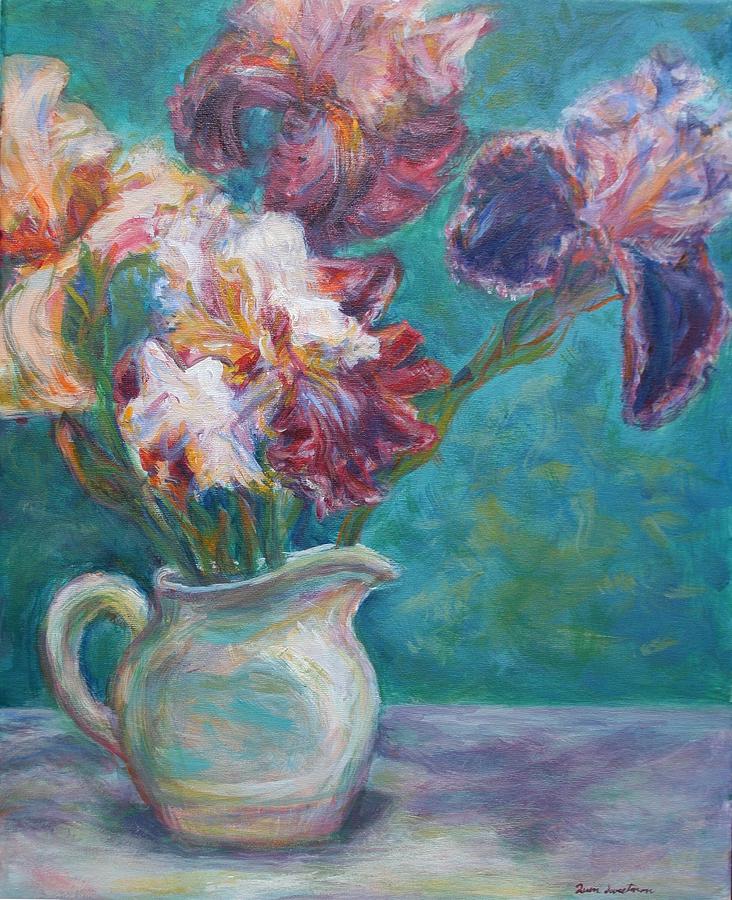 Iris Medley - Original Impressionist Painting Painting by Quin Sweetman