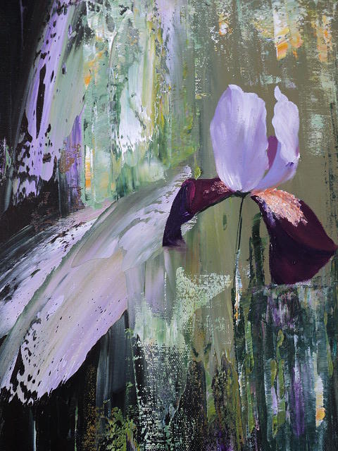 Flower Painting - Iris by Nelu Gradeanu