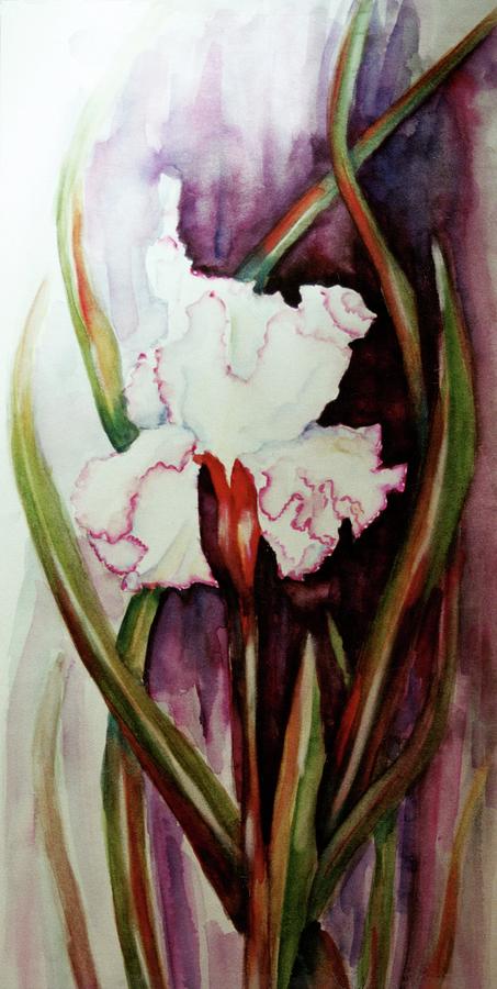 Iris Number Three Painting by Mary Silvia