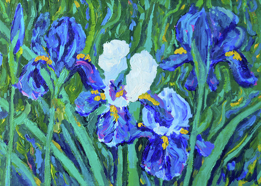 Iris You Were Here Painting by Pic Michel