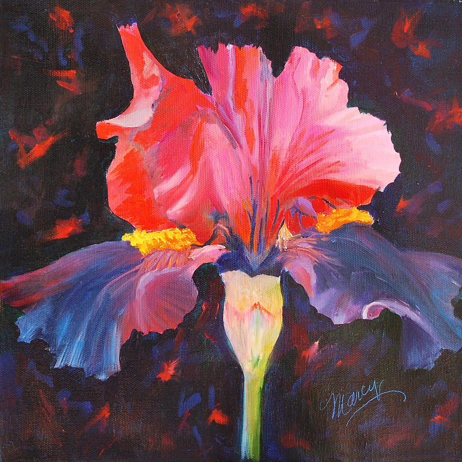 Iris Squared 5 Painting by Marcy Silverstein - Fine Art America