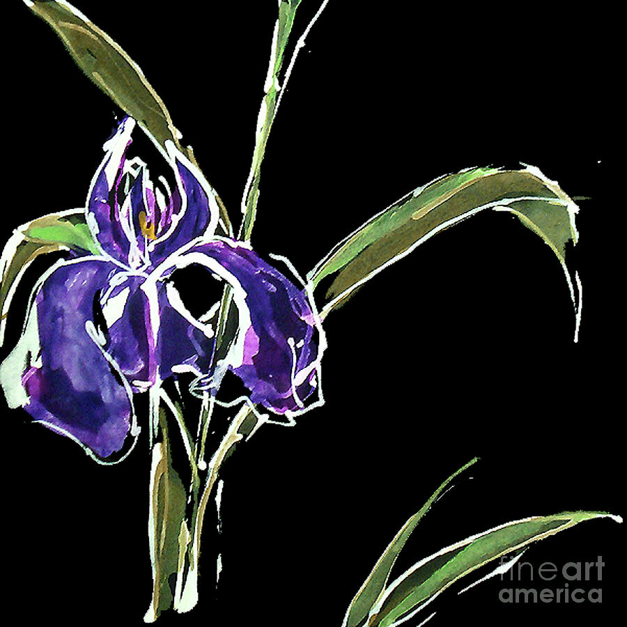 Iris-Violet Painting by Chris Paschke