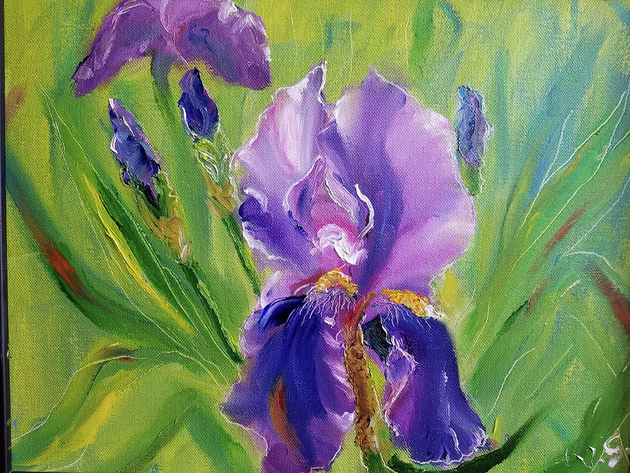 Iris Flowers Painting - Iris  by Vlad Solomaha