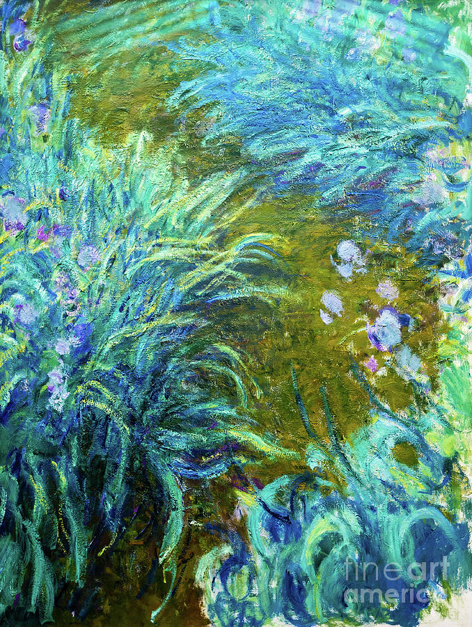 Irises by Monet Painting by Claude Monet