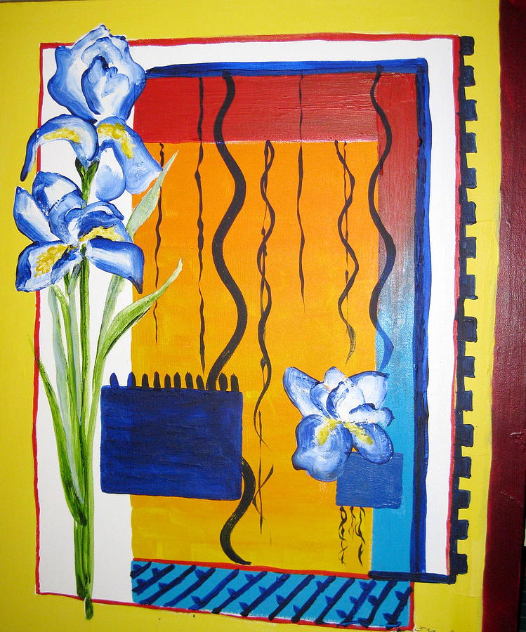 Irises Painting by Carole Johnson