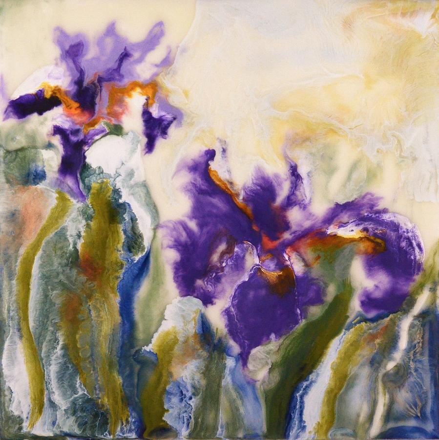 Irises Painting by Donna Tuten
