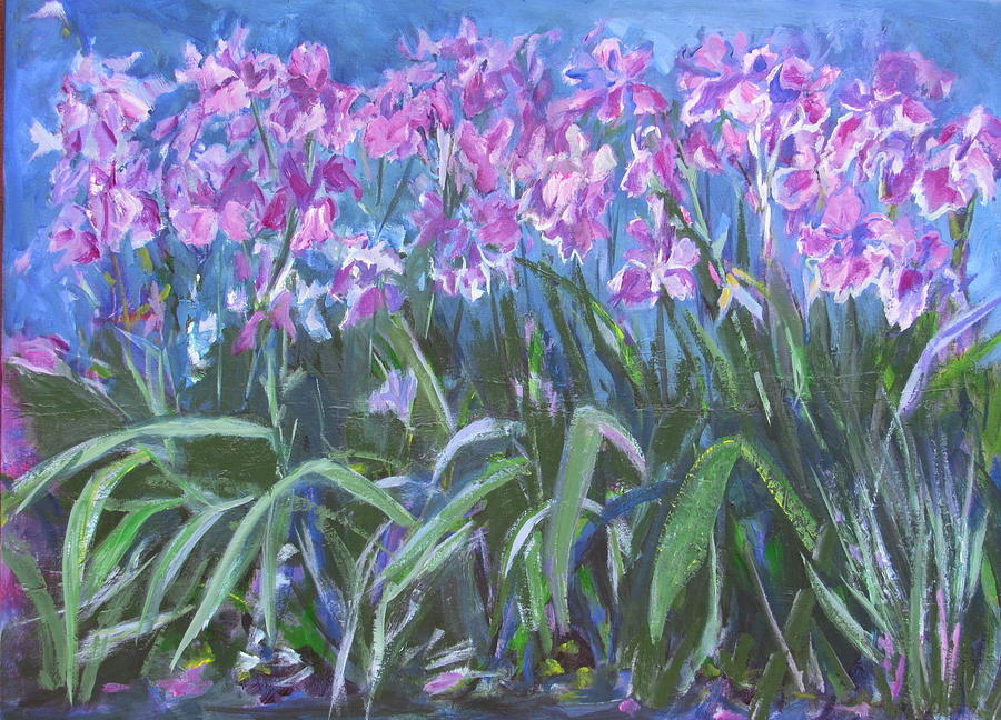 Irises en Mass Painting by Betty Pieper