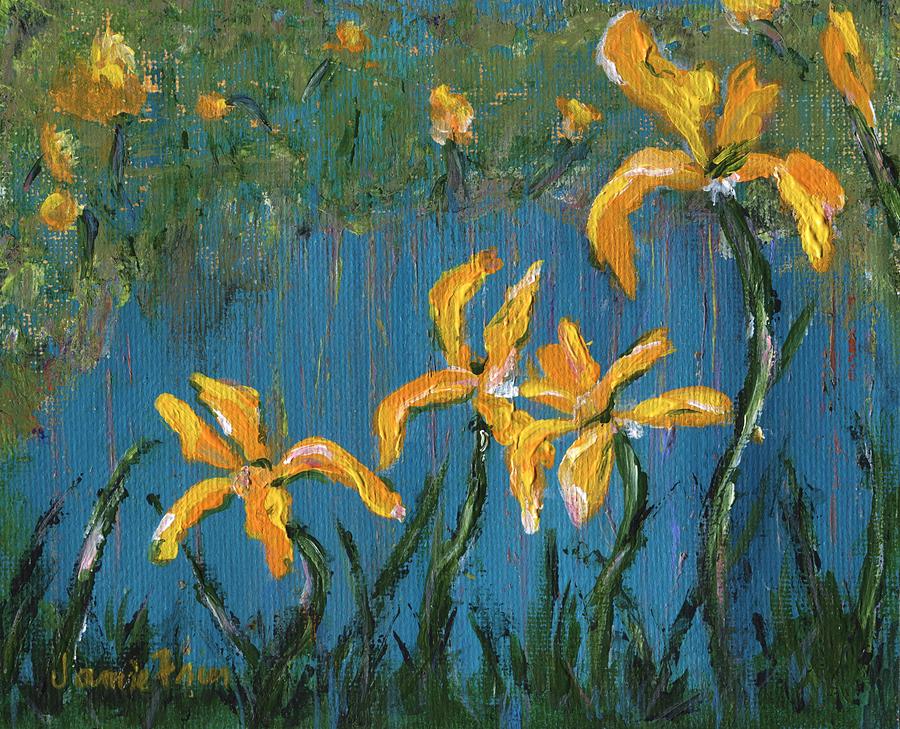 Irises Painting by Jamie Frier