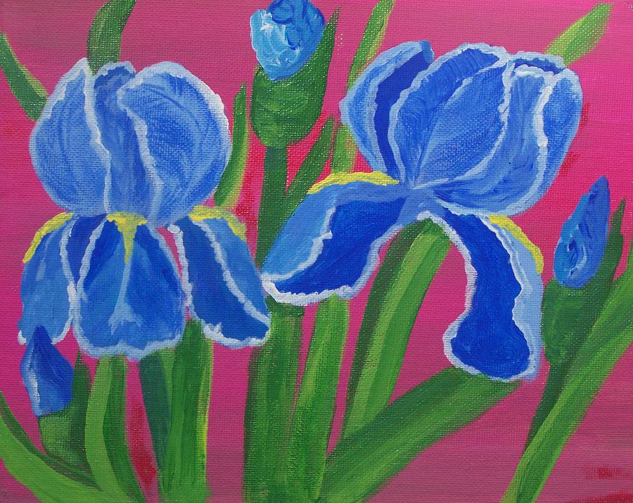 Nature Painting - Irises5 by Elizabeth Janus
