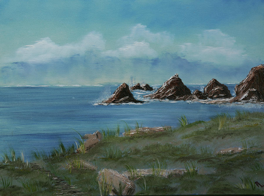 Seascape Painting - Irish Beach by Robin Lee Seascape Painting - Irish Beach by Robin Lee