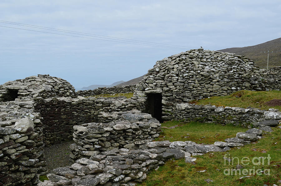 Irish Beehive Huts In A Village Photograph by DejaVu Designs