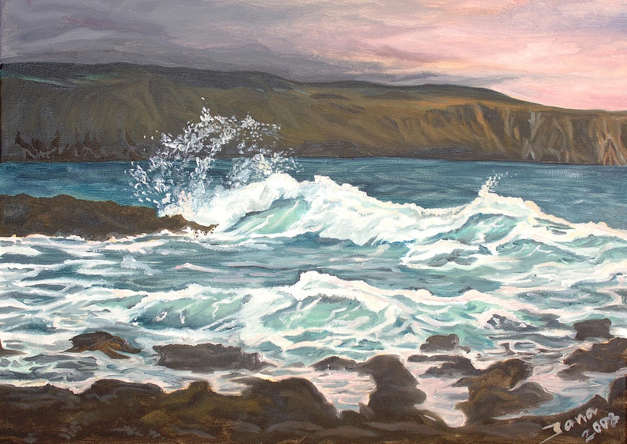 Irish coast Painting by Jana Goode