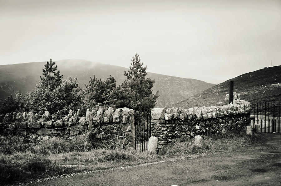 Irish Countryside Black and White. Wicklow Photograph by Jenny Rainbow