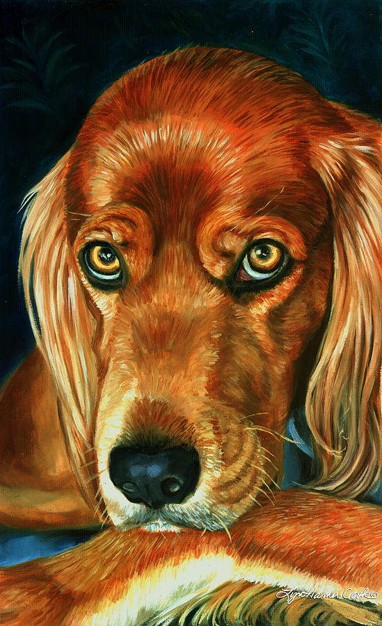 Irish Eyes Irish Setter Painting by Lyn Cook Fine Art America